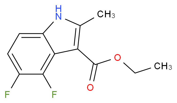 ethyl 4,5-difluoro-2-methyl-1H-indole-3-carboxylate_分子结构_CAS_886362-67-0