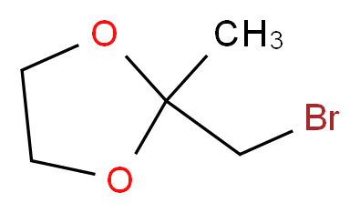 2-(bromomethyl)-2-methyl-1,3-dioxolane_分子结构_CAS_33278-96-5