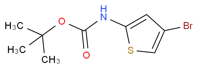 tert-Butyl (4-bromothiophen-2-yl)carbamate_分子结构_CAS_868387-45-5)
