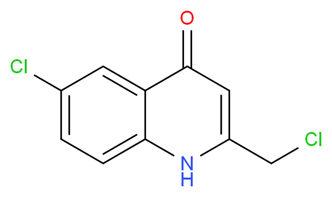 6-chloro-2-(chloromethyl)-4(1H)-quinolinone_分子结构_CAS_946784-67-4)