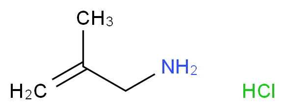 2-甲基烯丙基胺 盐酸盐_分子结构_CAS_28148-54-1)