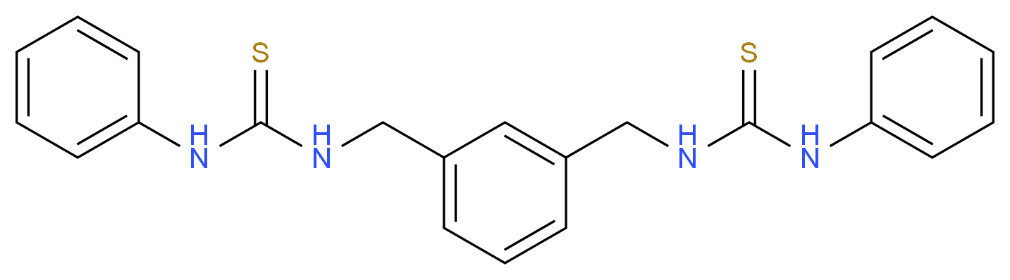 3-phenyl-1-[(3-{[(phenylcarbamothioyl)amino]methyl}phenyl)methyl]thiourea_分子结构_CAS_37042-63-0