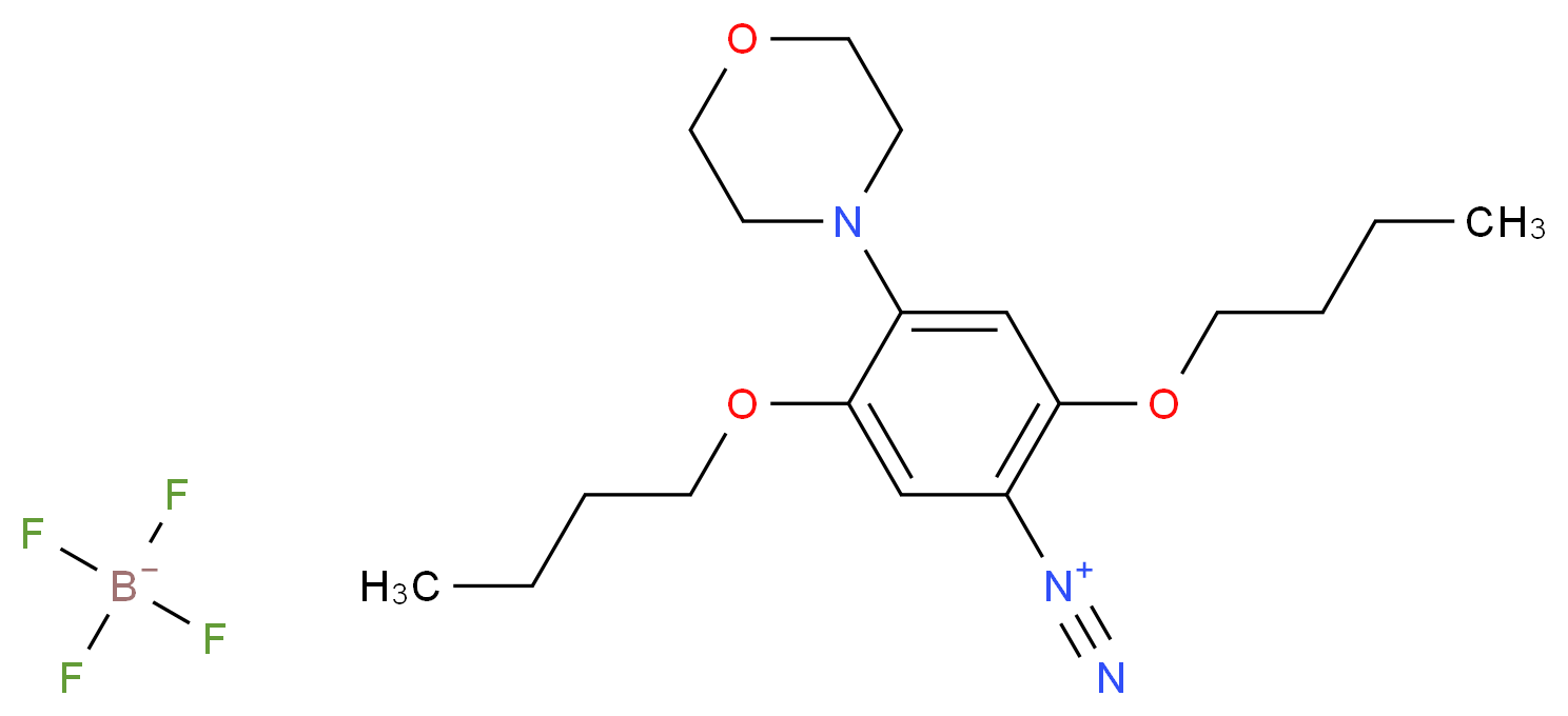 2,5-dibutoxy-4-(morpholin-4-yl)benzene-1-diazonium; tetrafluoroboranuide_分子结构_CAS_50543-78-7