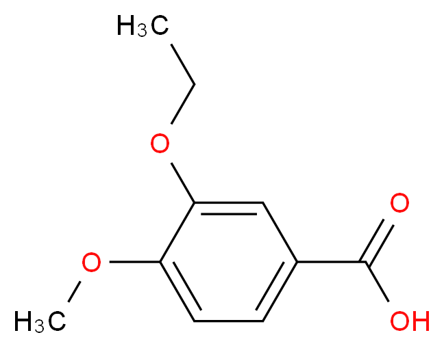 3-ethoxy-4-methoxybenzoic acid_分子结构_CAS_2651-55-0