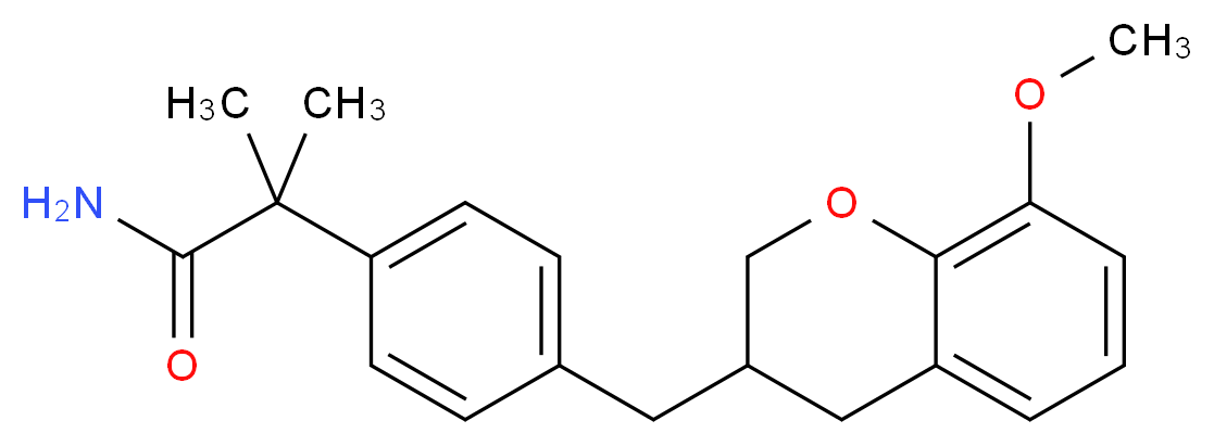 2-{4-[(8-methoxy-3,4-dihydro-2H-chromen-3-yl)methyl]phenyl}-2-methylpropanamide_分子结构_CAS_)