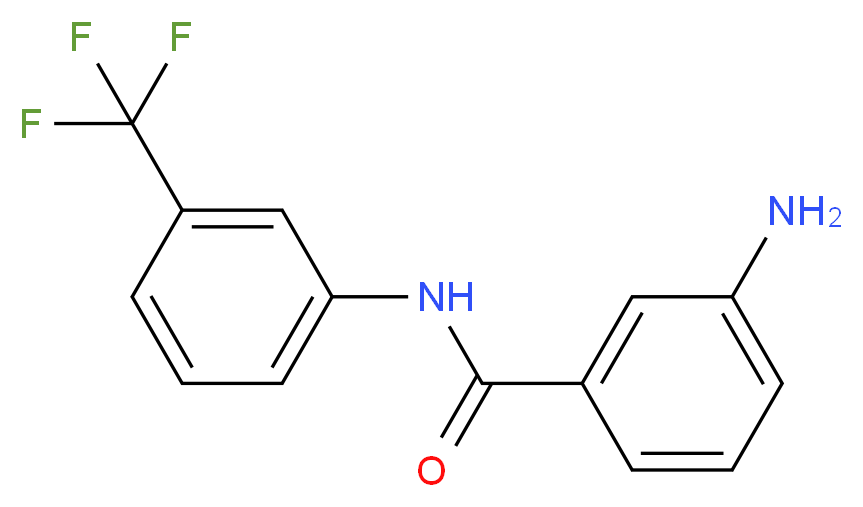 3-Amino-N-[3-(trifluoromethyl)phenyl]benzamide_分子结构_CAS_328107-22-8)