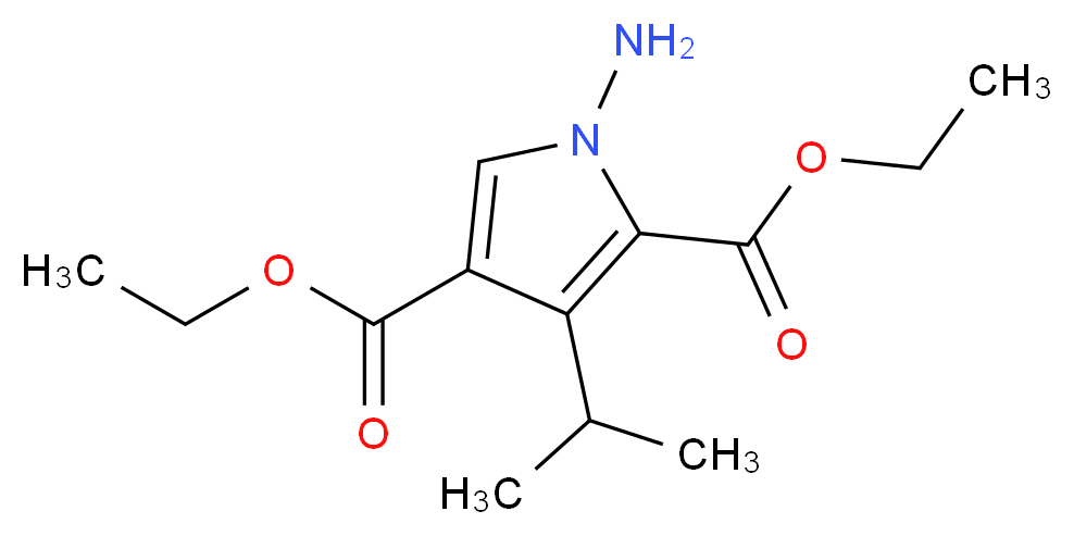 2,4-diethyl 1-amino-3-(propan-2-yl)-1H-pyrrole-2,4-dicarboxylate_分子结构_CAS_651744-39-7