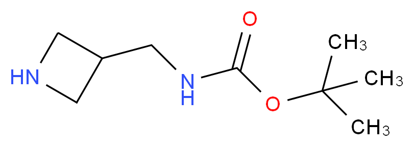 3-(Aminomethyl)azetidine, 3-BOC protected_分子结构_CAS_91188-15-7)