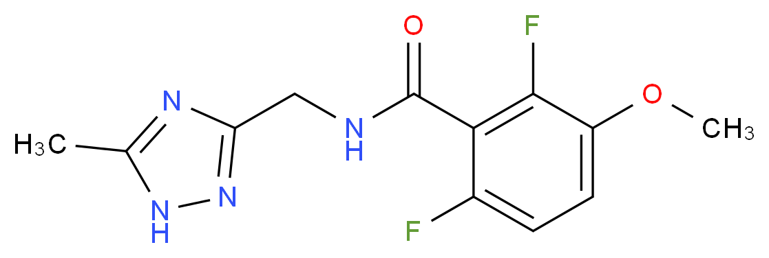 2,6-difluoro-3-methoxy-N-[(5-methyl-1H-1,2,4-triazol-3-yl)methyl]benzamide_分子结构_CAS_)