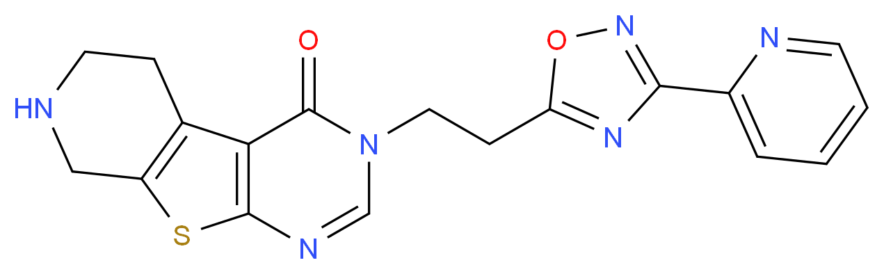 3-[2-(3-pyridin-2-yl-1,2,4-oxadiazol-5-yl)ethyl]-5,6,7,8-tetrahydropyrido[4',3':4,5]thieno[2,3-d]pyrimidin-4(3H)-one_分子结构_CAS_)