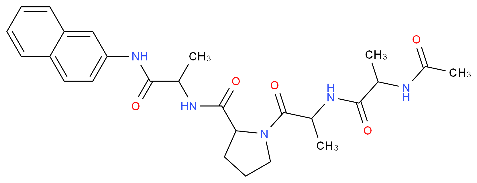 N-Acetyl-Ala-Ala-Pro-Ala β-naphthylamide_分子结构_CAS_102029-65-2)