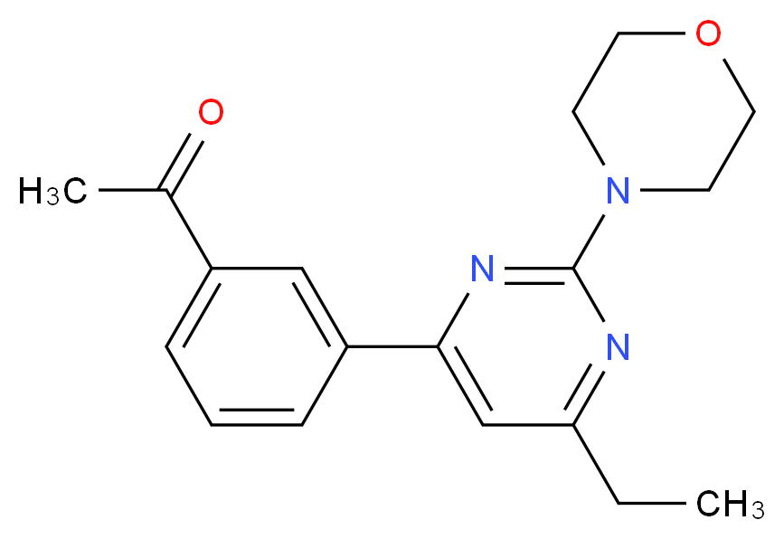 1-[3-(6-ethyl-2-morpholin-4-ylpyrimidin-4-yl)phenyl]ethanone_分子结构_CAS_)