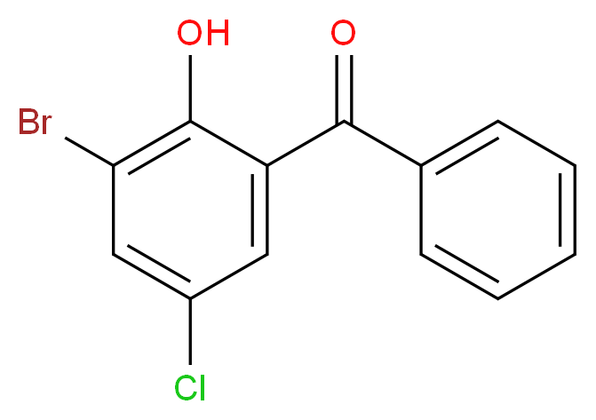 2-benzoyl-6-bromo-4-chlorophenol_分子结构_CAS_85346-47-0