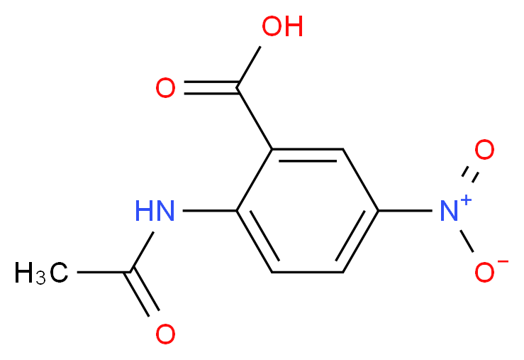 2-acetamido-5-nitrobenzoic acid_分子结构_CAS_3558-18-7