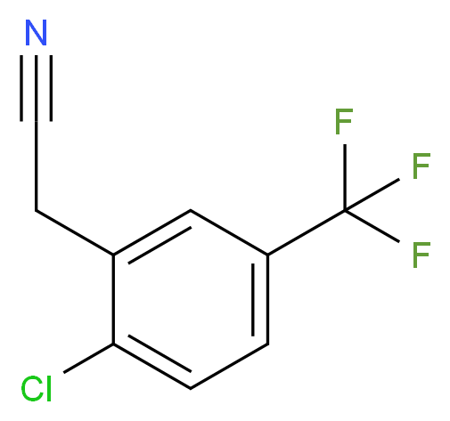 2-Chloro-5-(trifluoromethyl)phenylacetonitrile_分子结构_CAS_22902-88-1)