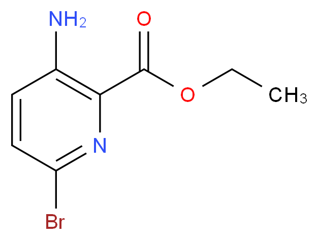 ethyl 3-amino-6-bromopyridine-2-carboxylate_分子结构_CAS_28033-08-1