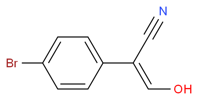 2-(4-Bromophenyl)-3-hydroxyacrylonitrile_分子结构_CAS_27956-41-8)