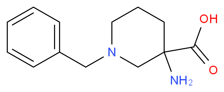 3-amino-1-benzylpiperidine-3-carboxylic acid_分子结构_CAS_13725-02-5