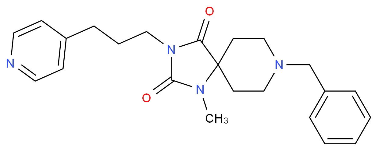 8-benzyl-1-methyl-3-[3-(4-pyridinyl)propyl]-1,3,8-triazaspiro[4.5]decane-2,4-dione_分子结构_CAS_)