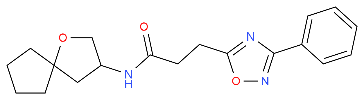 N-1-oxaspiro[4.4]non-3-yl-3-(3-phenyl-1,2,4-oxadiazol-5-yl)propanamide_分子结构_CAS_)