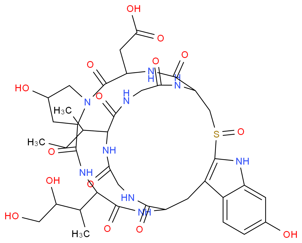 β-Amanitin from Amanita phalloides_分子结构_CAS_21150-22-1)