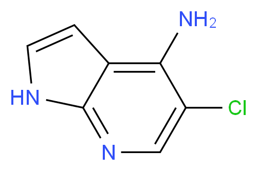 5-chloro-1H-pyrrolo[2,3-b]pyridin-4-amine_分子结构_CAS_1040683-00-8