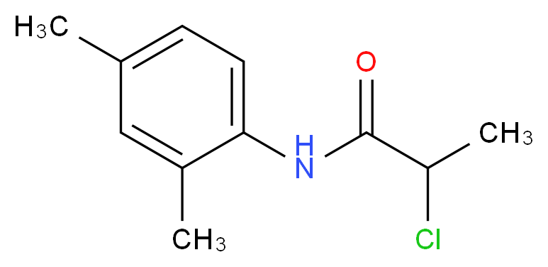 2-Chloro-N-(2,4-dimethylphenyl)propanamide_分子结构_CAS_109099-55-0)