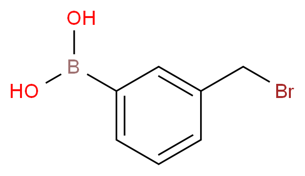 3-(溴甲基)苯硼酸_分子结构_CAS_51323-43-4)