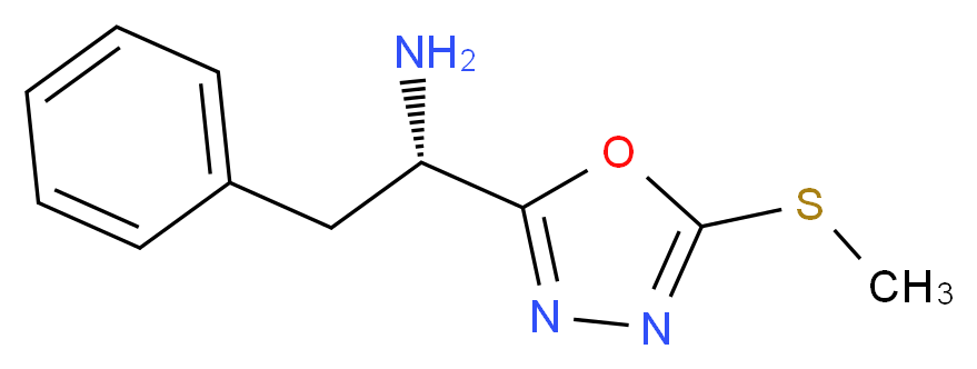 (S)-1-(5-Methylsulfanyl-[1,3,4]oxadiazol-2-yl)-2-phenyl-ethylamine_分子结构_CAS_)