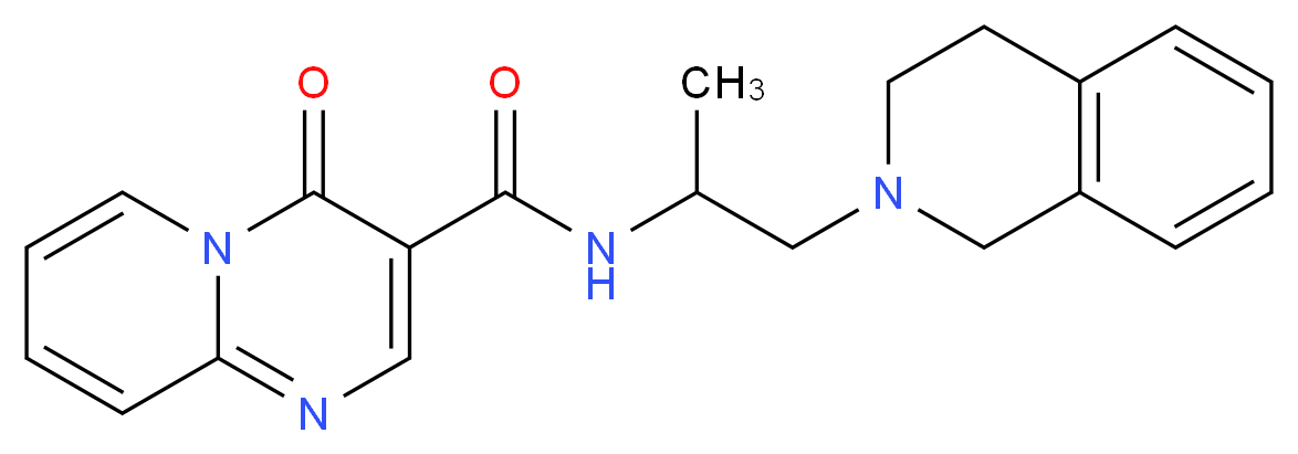 N-[2-(3,4-dihydroisoquinolin-2(1H)-yl)-1-methylethyl]-4-oxo-4H-pyrido[1,2-a]pyrimidine-3-carboxamide_分子结构_CAS_)