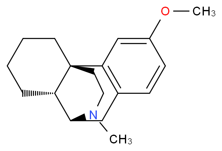 (1R,9R,10R)-4-methoxy-17-methyl-17-azatetracyclo[7.5.3.0<sup>1</sup>,<sup>1</sup><sup>0</sup>.0<sup>2</sup>,<sup>7</sup>]heptadeca-2(7),3,5-triene_分子结构_CAS_125-70-2