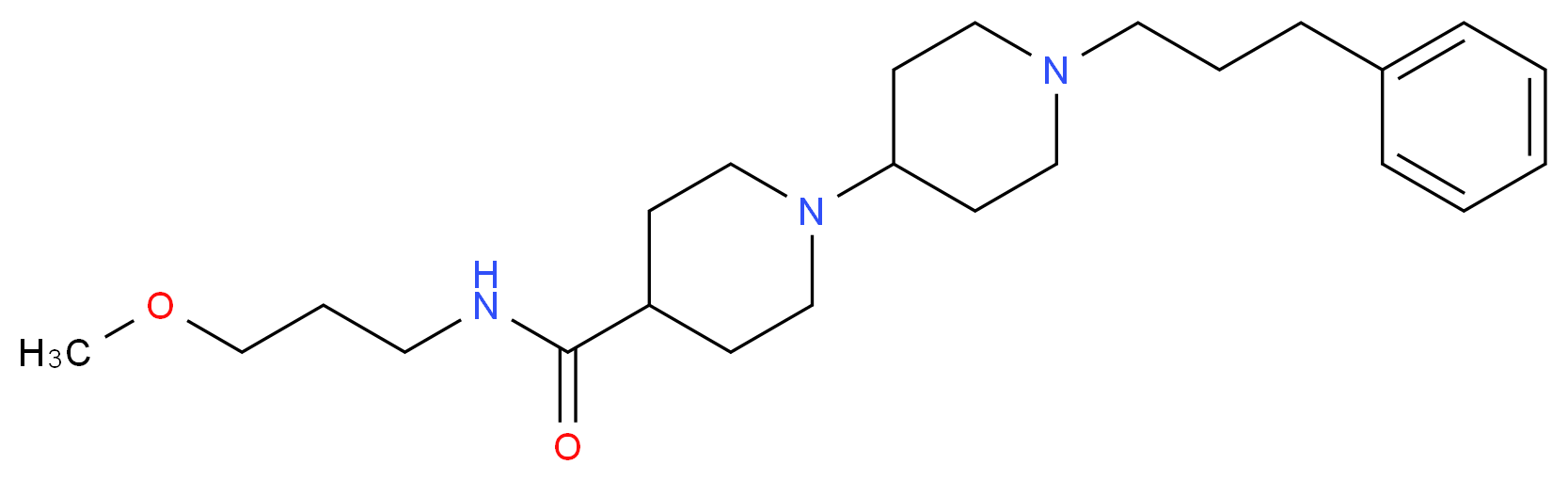 N-(3-methoxypropyl)-1'-(3-phenylpropyl)-1,4'-bipiperidine-4-carboxamide_分子结构_CAS_)