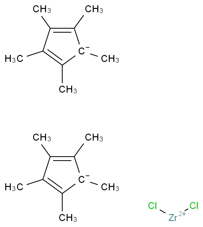 双(五甲基环戊二烯)二氯化锆(IV)_分子结构_CAS_54039-38-2)