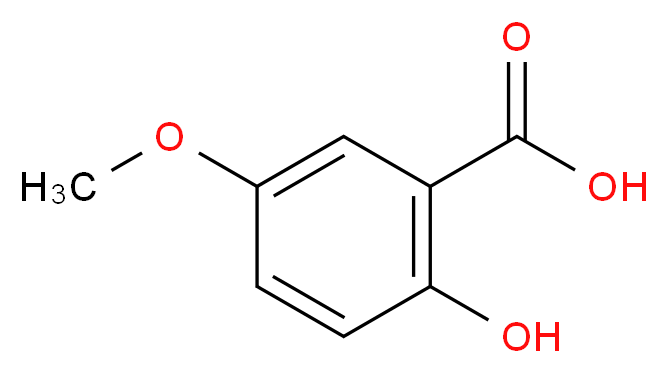 2-hydroxy-5-methoxybenzoic acid_分子结构_CAS_2612-02-4