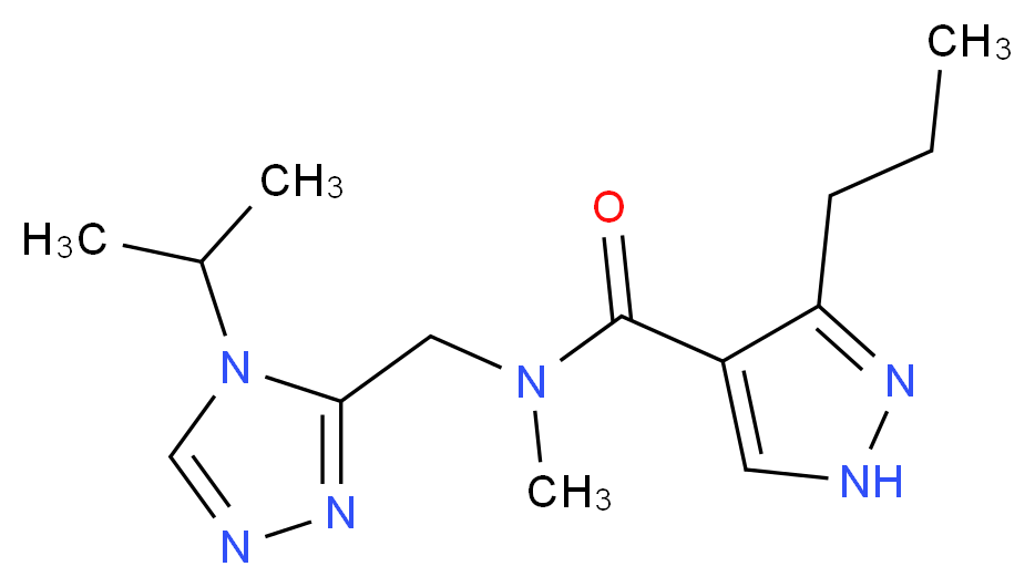 N-[(4-isopropyl-4H-1,2,4-triazol-3-yl)methyl]-N-methyl-3-propyl-1H-pyrazole-4-carboxamide_分子结构_CAS_)
