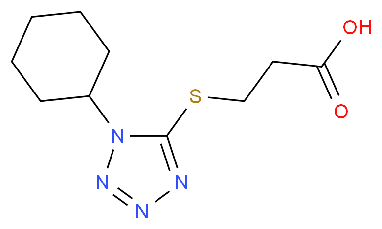 3-[(1-Cyclohexyl-1H-tetraazol-5-yl)sulfanyl]propanoic acid_分子结构_CAS_)