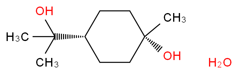 (1s,4s)-4-(2-hydroxypropan-2-yl)-1-methylcyclohexan-1-ol hydrate_分子结构_CAS_2451-01-6