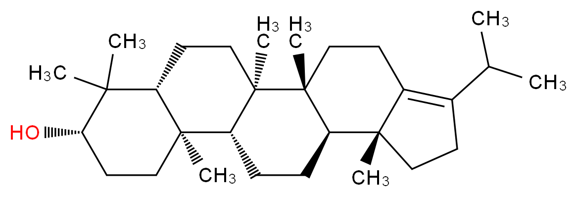 (1R,2R,9R,10S,13R,14R,17S,19R)-1,2,9,14,18,18-hexamethyl-6-(propan-2-yl)pentacyclo[11.8.0.0<sup>2</sup>,<sup>1</sup><sup>0</sup>.0<sup>5</sup>,<sup>9</sup>.0<sup>1</sup><sup>4</sup>,<sup>1</sup><sup>9</sup>]henicos-5-en-17-ol_分子结构_CAS_564-14-7