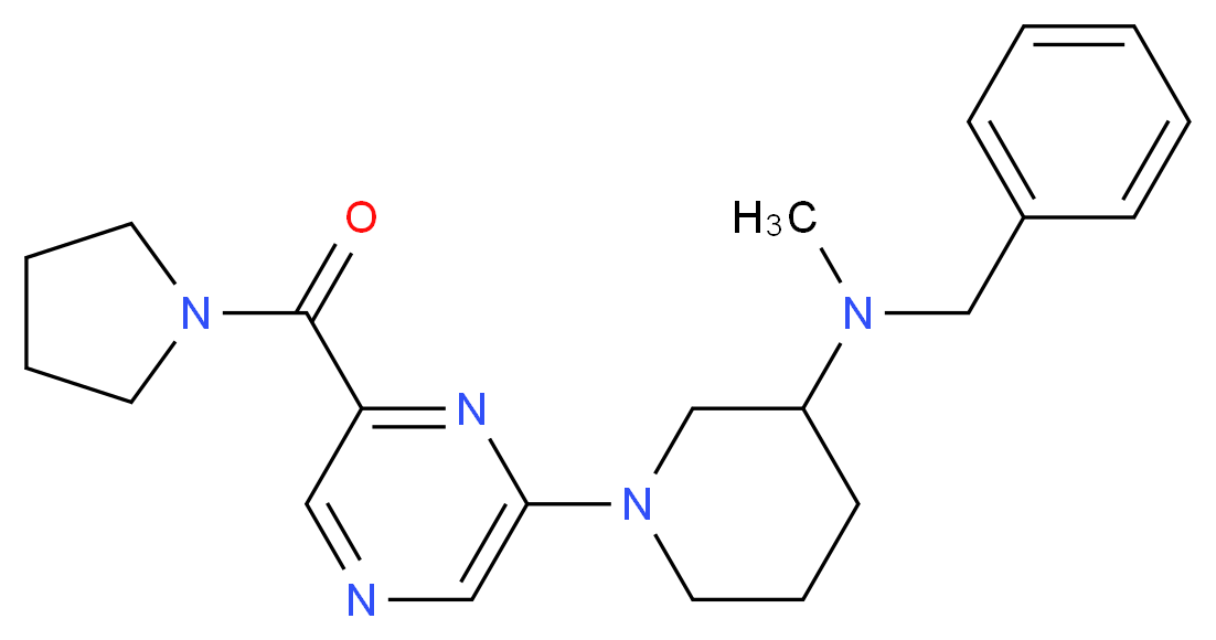 N-benzyl-N-methyl-1-[6-(1-pyrrolidinylcarbonyl)-2-pyrazinyl]-3-piperidinamine_分子结构_CAS_)