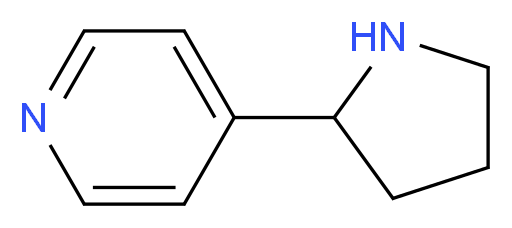 (+/-)-4-(Pyrrolidin-2-yl)pyridine_分子结构_CAS_128562-25-4)