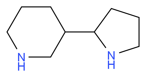 3-(2-吡咯烷基)哌啶_分子结构_CAS_858262-19-8)