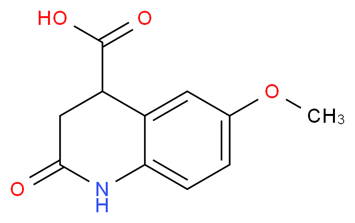 6-methoxy-2-oxo-1,2,3,4-tetrahydroquinoline-4-carboxylic acid_分子结构_CAS_959237-42-4)