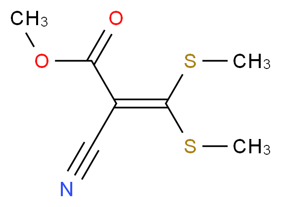 methyl 2-cyano-3,3-bis(methylthio)acrylate_分子结构_CAS_3490-92-4)