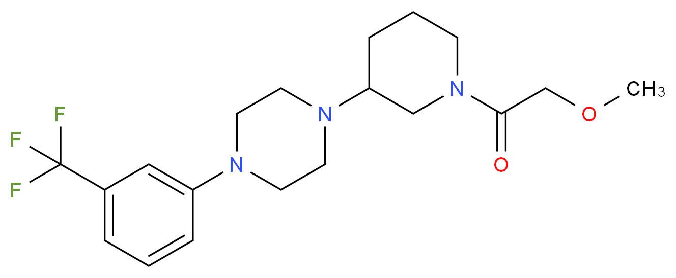 1-[1-(methoxyacetyl)-3-piperidinyl]-4-[3-(trifluoromethyl)phenyl]piperazine_分子结构_CAS_)