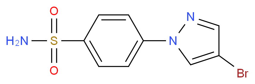 4-(4-bromo-1H-pyrazol-1-yl)benzene-1-sulfonamide_分子结构_CAS_957034-91-2