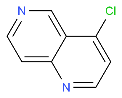 4-Chloro-1,6-naphthyridine_分子结构_CAS_)