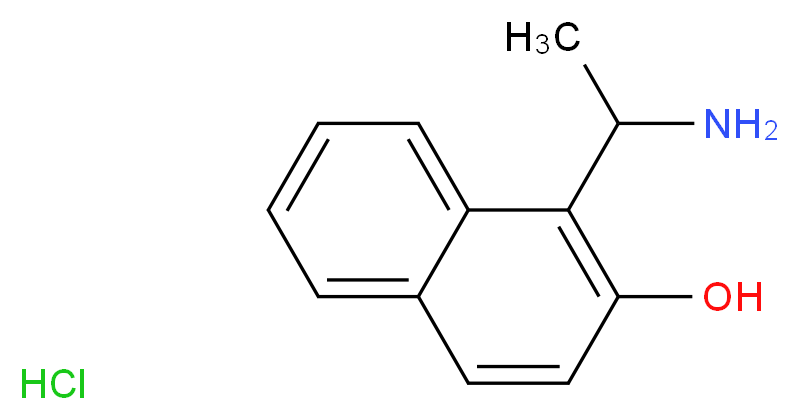 1-(1-aminoethyl)naphthalen-2-ol hydrochloride_分子结构_CAS_915781-01-0