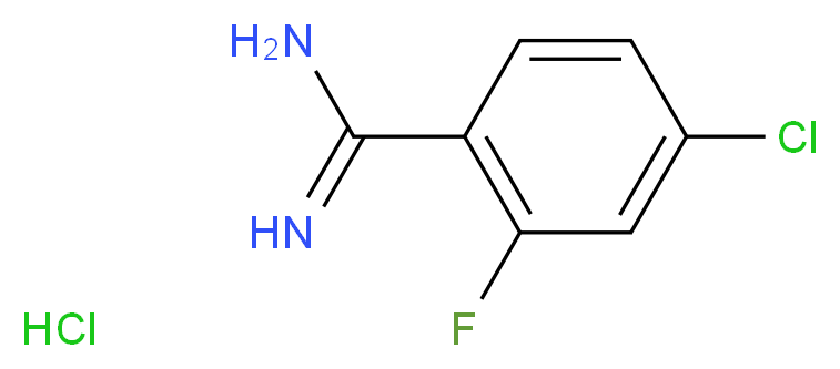 4-CHLORO-2-FLUORO-BENZAMIDINE HYDROCHLORIDE_分子结构_CAS_1187927-09-8)