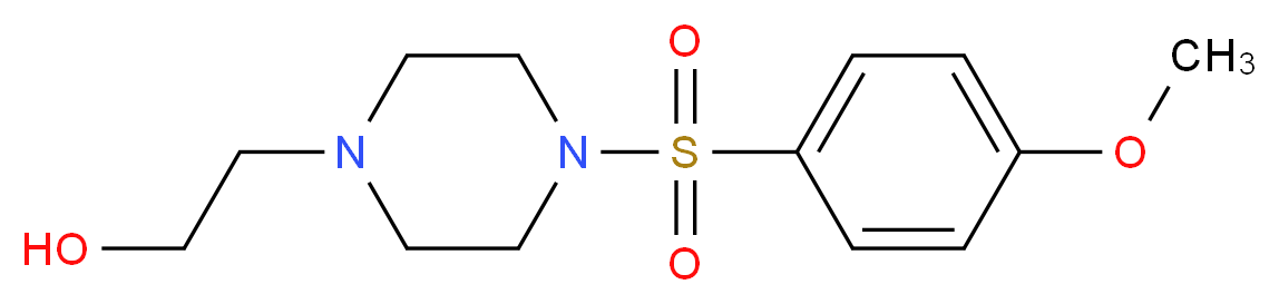 2-{4-[(4-Methoxyphenyl)sulfonyl]piperazino}-1-ethanol_分子结构_CAS_321531-40-2)