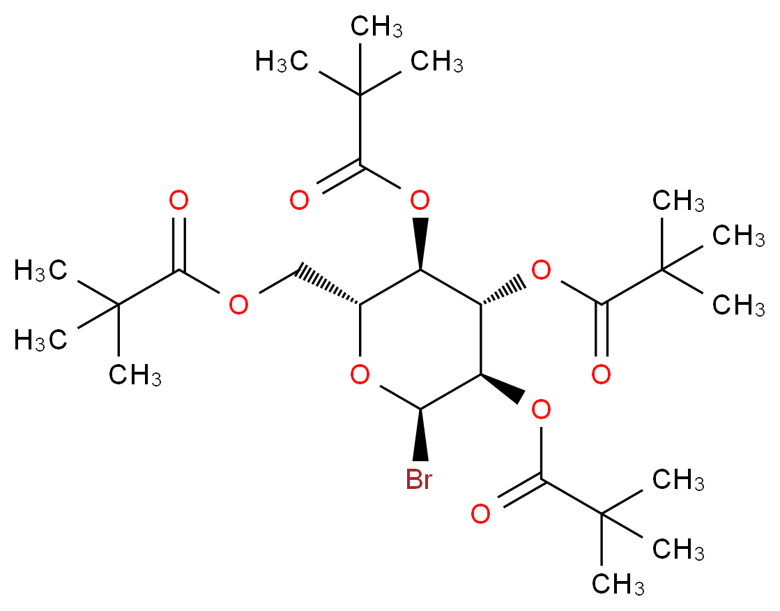 2,3,4,6-TETRA-O-PIVALOYL-ALPHA-D-GLUCOPYRANOSYL BROMIDE_分子结构_CAS_81058-27-7)